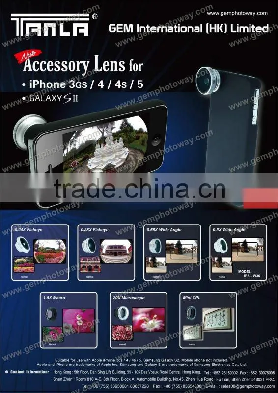 IP-F180 fisheye lens mobile phone lens Mobile Phone Housings