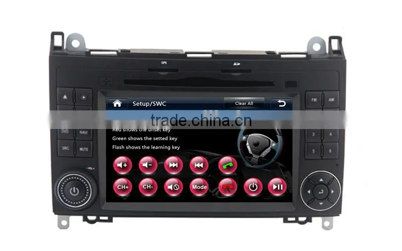 7inch touch screen in-dash car dvd for R300 B200 BLK20 R350 with 3G WiFi OBDII DVR function