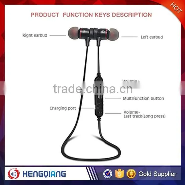 High quality smart stereo sound sport earphone earbuds noise reducing
