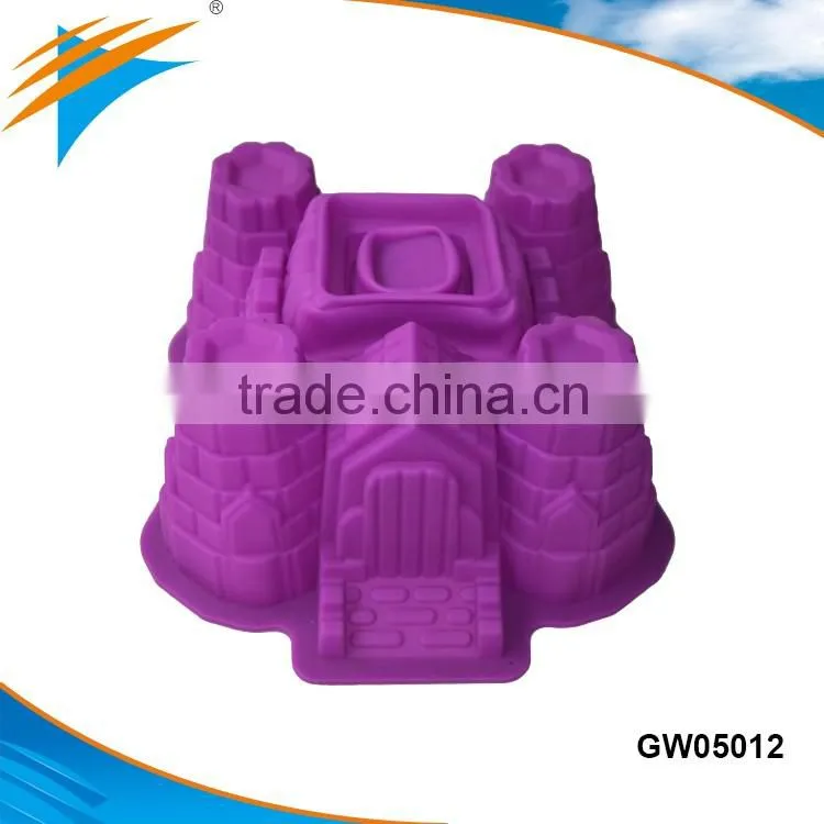 Castle Baking Cake Chocolate Soap Ice Silicone Mold Mould Pan