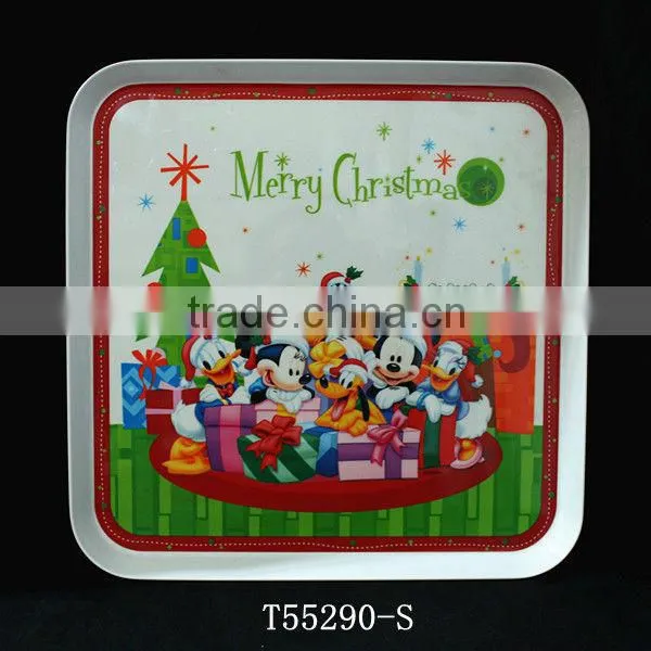 Square clear plastic tray lunch tray