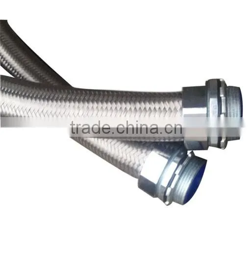 Liquid tight explosion braided stainless steel flexible conduit