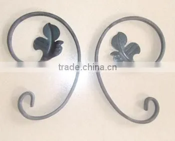 wrought iron circle scrolls