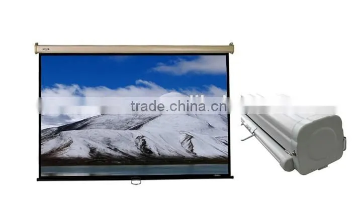 Office Equipment Projector Screen 16:9 Wall Manual/Cheap Pull Down Projector Screen with SQUARE FORMAT