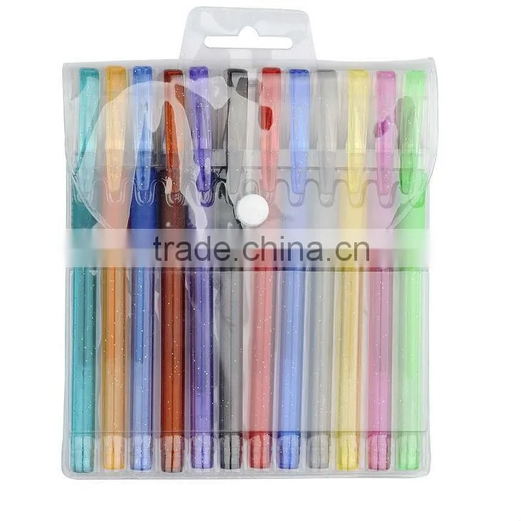 rainbow glitter gel ink pen set (G-108)