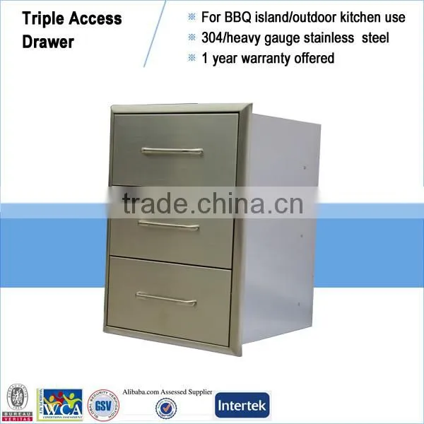 BBQ built in three drawer