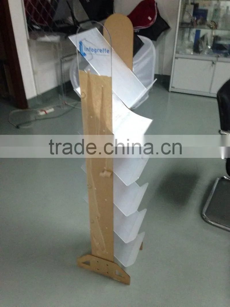 Customized 6 tire A4 brochure stand
