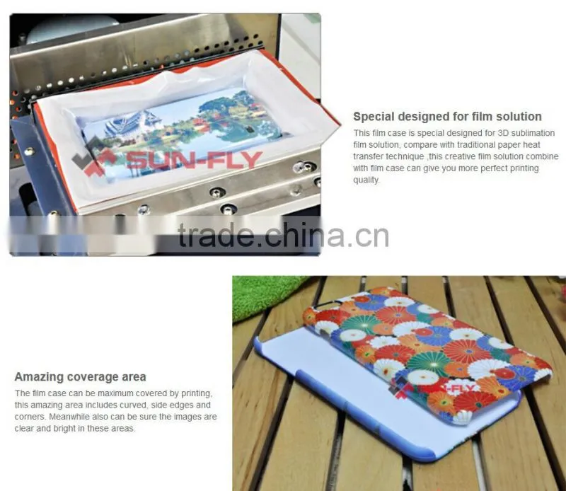 3Dsublimation film phone cases for iPhone 6 plus/sublimation film mobile cases for iPhone 6 plus