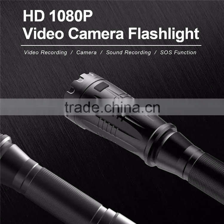 HD video recorder flashlight with strong light / low light / SOS function