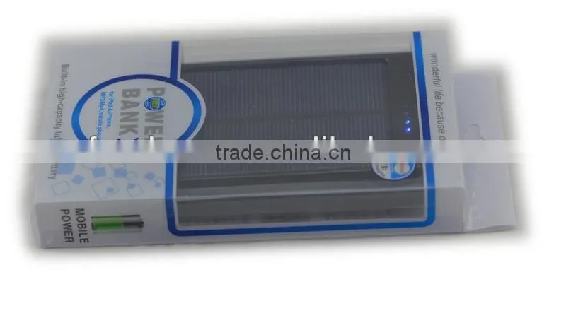 portable power bank solar charger with black