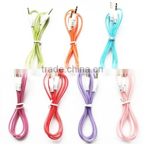 wholesale lighting wire audio cable with 3.5mm glod jack