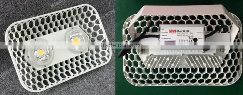 Meanwell driver bridgelux COB 60W 80W100W 120W LED Flood light Waterproof outdoor lighting