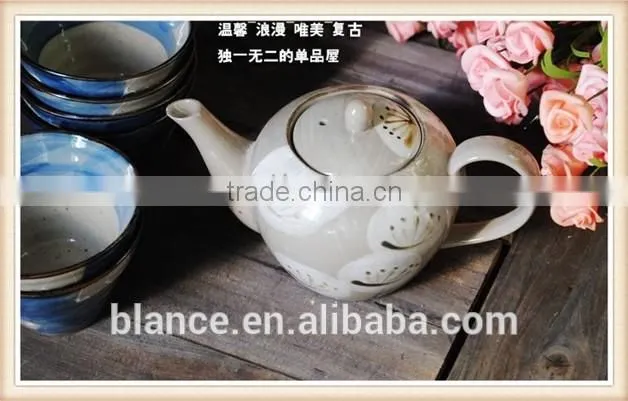 ceramic Vintage tea pot with painting