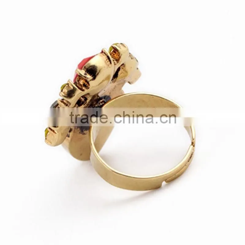 Hot Sale Turquoise Imitation Gem Crystals Water Drop Rings For Women Gift