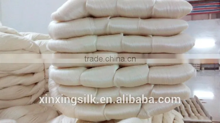 100% spun mulberry raw silk yarn used for knitting weaving