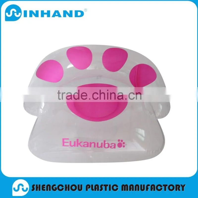 promotion pvc clear beach type custom inflatable beach sofa/floating sofa mattress