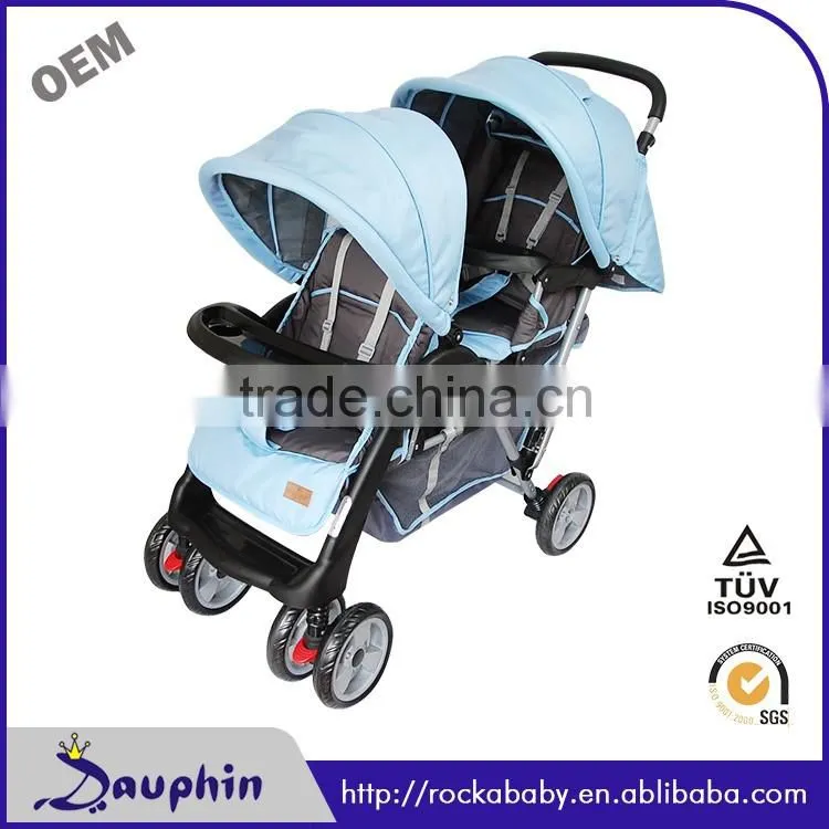 2016 new style baby pram baby twin stroller