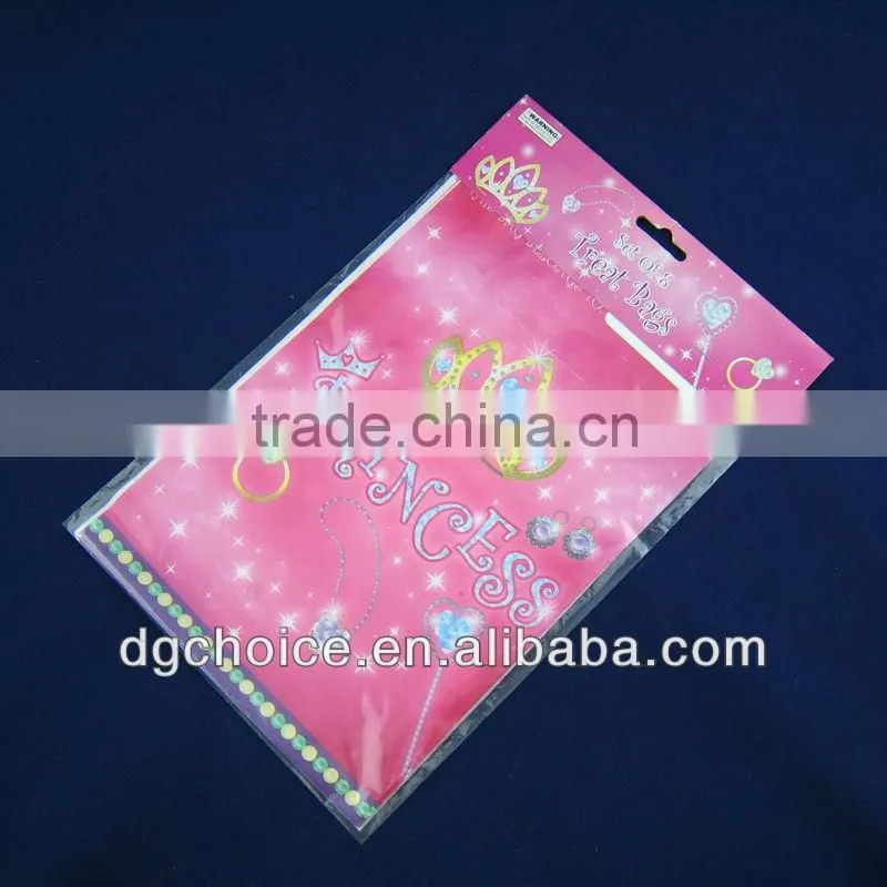 Hot sell princess type plastic candy flowers bag for candy gift