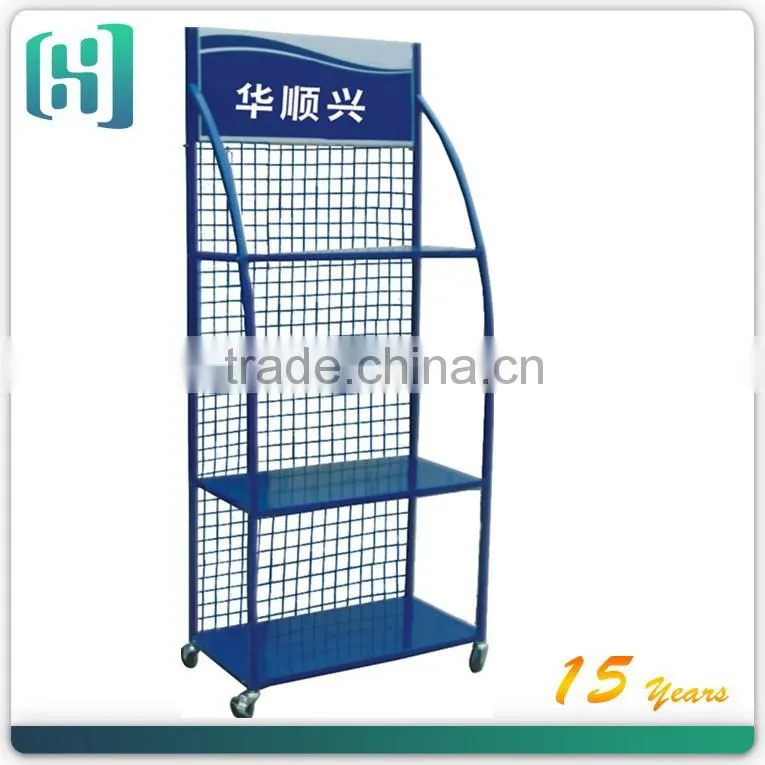 Best customized water bottle floor display metal display rack