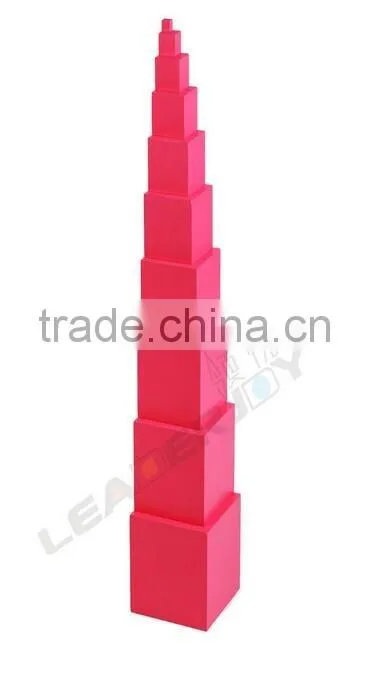 montessori pink tower wooden toys educational montessori