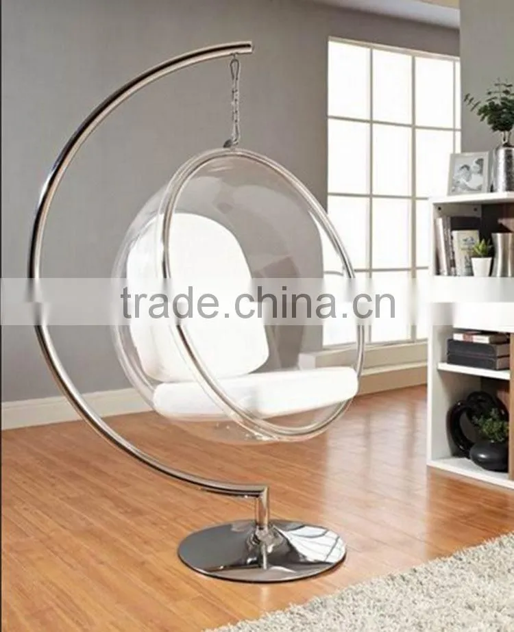 acrylic swing bubble chair with stand