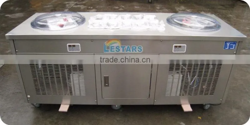 2016 Promotion! Whole new double pan fried ice cream machine for sale factory type good price