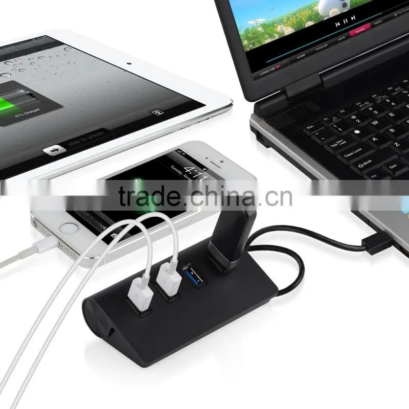 Aluminum USB 3.0 Hub high speed 4 port USB Hub