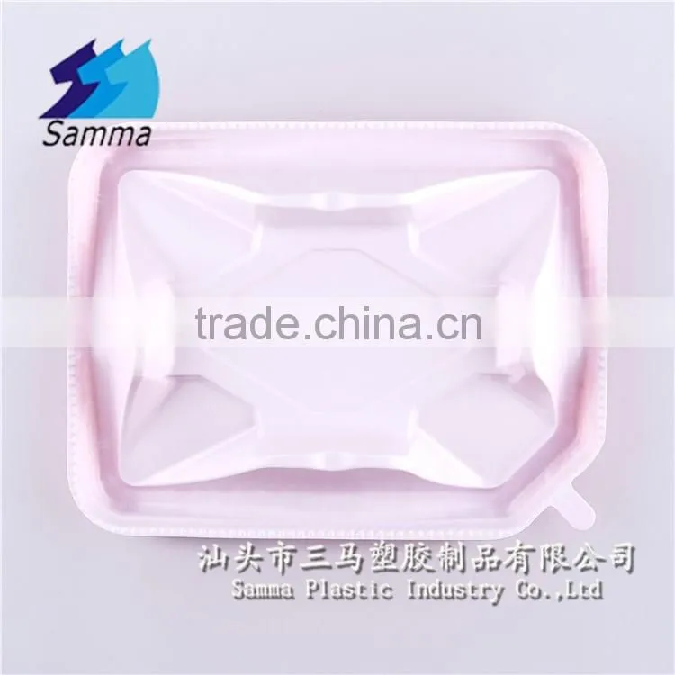 KW-0013HF-R antifog disposable sushi plate with clear lid