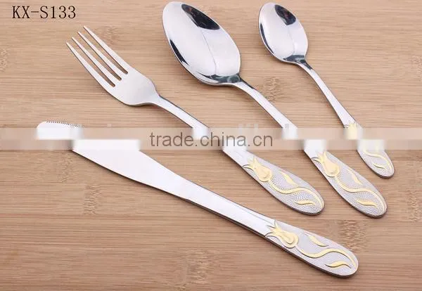 Gold-plated Handle Stainless Steel Cutlery Set