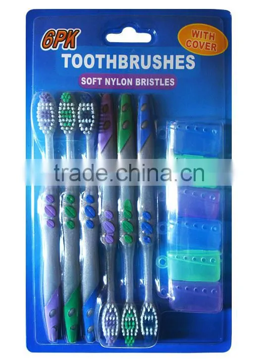 6 pack toothbrushes with cap fda approval with FDA