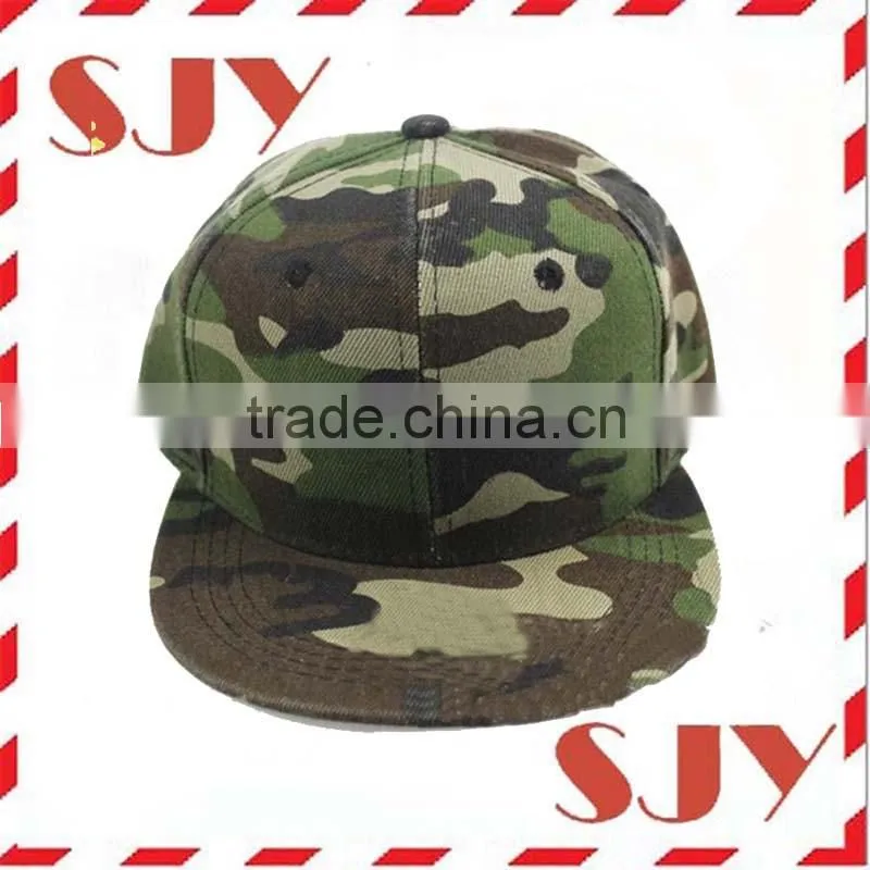 Camouflage Cotton Twill Adjustable Snapback Baseball Cap