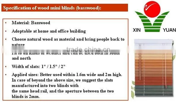 wooden venetian blinds slat(1",1.5",2")