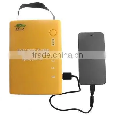 yellow solar lantern with mobile phone charger