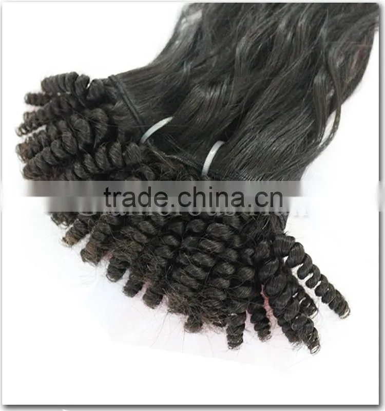 Virgin unprocessed human hair from one donor, top quality kinky curly indian hair braid in human hair