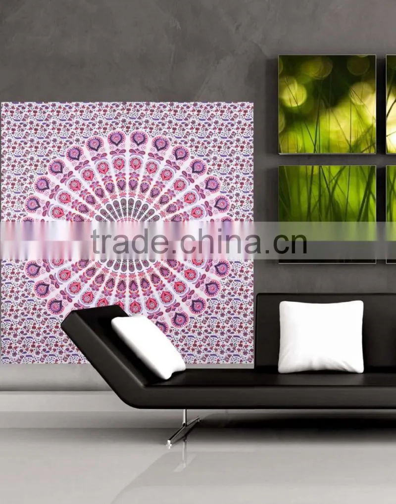 Wall Hanging Hippie Mandala Tapestry Fabric Handmade Printed Tapestry Manufacturer In India