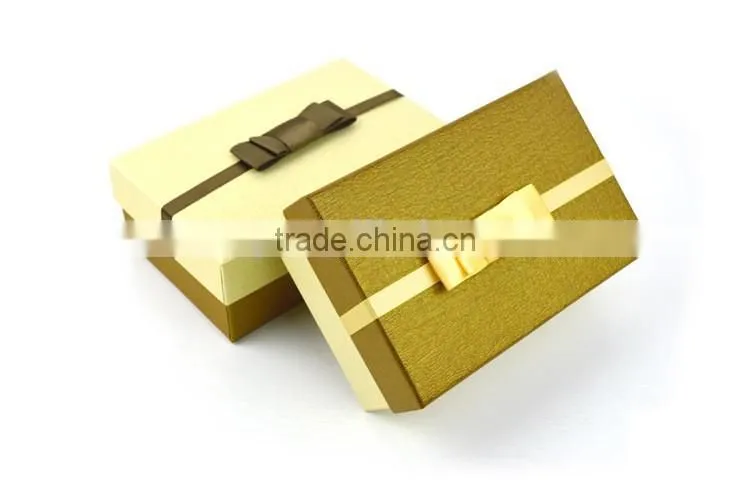 Good quality for the paper cardboard box with yellow ribbon