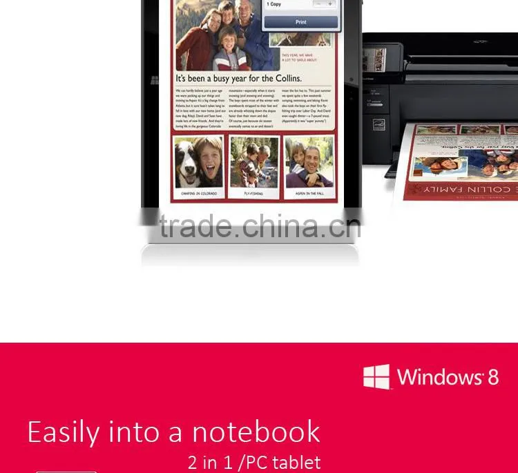 10.1 inch intel CPU windows 8 OS tablet PC with 2G RAM