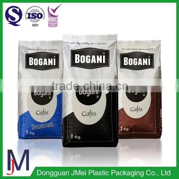 2016 hot sale sealed bag side guset quad seal coffee bag
