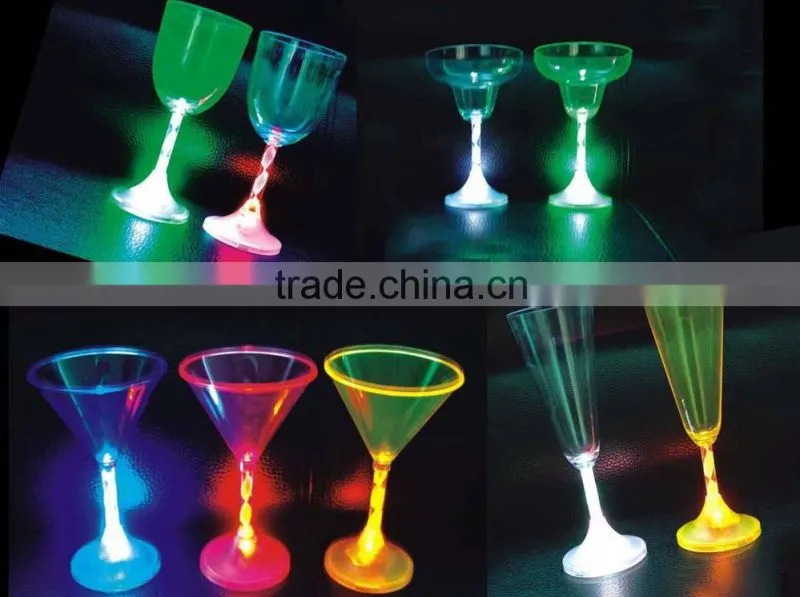 Factory supply led flashing champagne cup with different design for promotion gifts