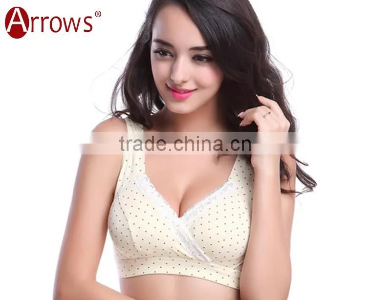 100% Cotton Apricot Breast Feeding Maternity Sleep Bra For Nursing Mothers Breastfeeding Wire Free Nursing Bra Yoga Sport Bra