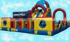 factory sale inflatable crazy rush obstacle slide JFOC-305