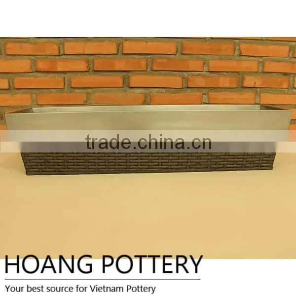 Square Resin Wicker Planters outdoor and indoor