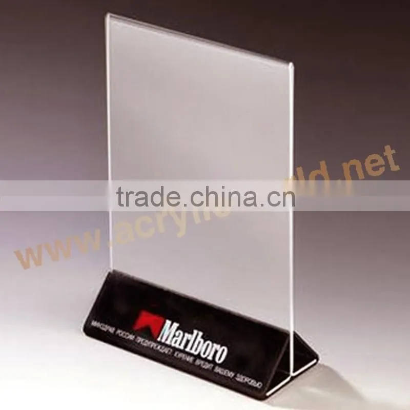 acrylic menu card holder/menu sign holder