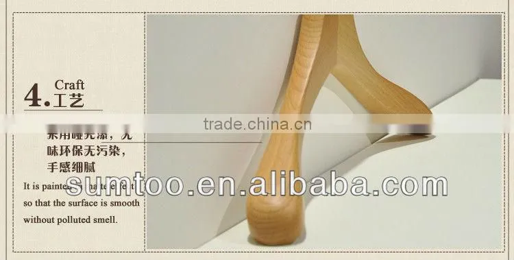 2014 hot selling durable matted luxury wooden hanger