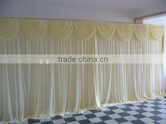 wholesale cream white 6x3m backdrop pipe and drape for wedding