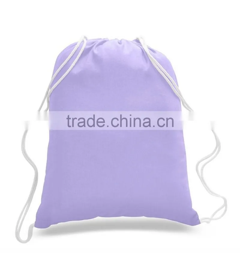 Promotion gift Blank Durable Canvas Cotton Drawstring Tote Bags