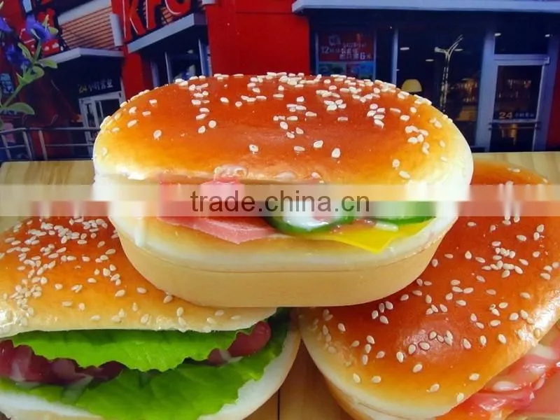 Artificial sandwich model for restaurant display | Plastic cakes 3D fridge magnet | Yiwu Sanqi Crafts - Fake food manufacturer