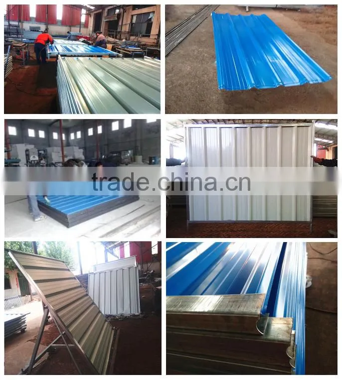 Haotian Blue Color Bond Corrugated Sheet Free Standing Temporary Steel Hoarding Panel Fencing