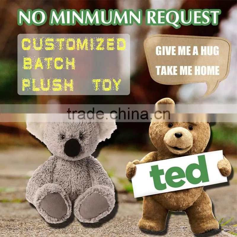 Black little custom stuffed plush animal dog toy