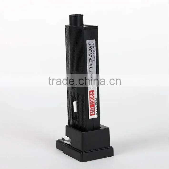 Portable 60X-100X illuminated zoom Microscope Magnifier